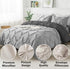 The White Moss Rosalie Reversible Pinch Pleat comforter with 2 pillow covers